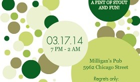 Green Polka Dots St. Patrick's Day Invitation Green Polka Dot St. Patricks Invitation