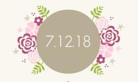 Pink Flowers (Set) Save The Date Pink Flowers Save the Date