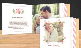 Beautiful 8-paged wedding invitation by PurpleTrail.com. wedding themes for spring